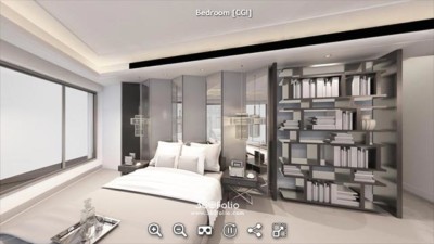 3D-Rendered Bedroom